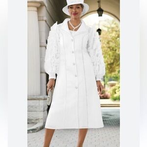 Ashro Ruffle-Sleeve Jacket with Rhinestone Accents